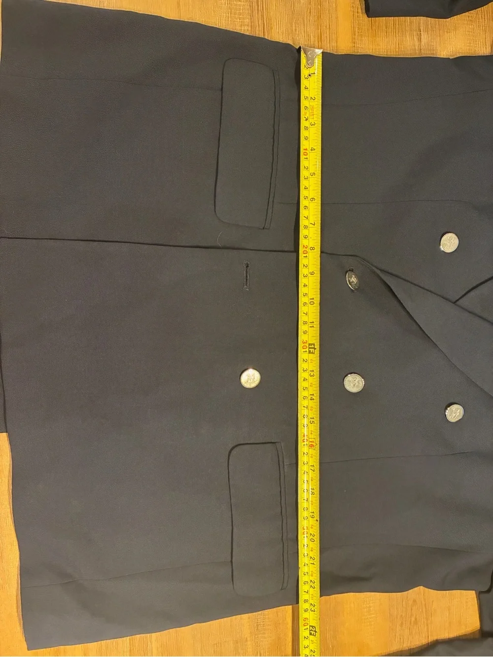 VINTAGE BURBERRY 100% Wool Blazer Double Breasted Navy Men’s 48R (EU 58)